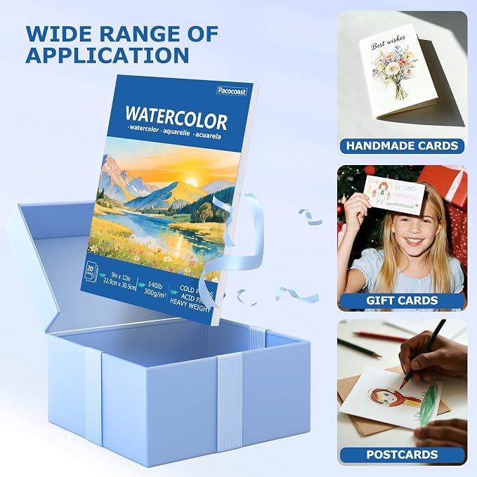Pacocoast Watercolor Paper Pads, 20 Sheets. Perfect - Image 7