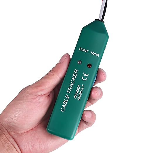 Proster Cable Tracker RJ11 RJ45 Wire Tracer Ethernet Tracker Telephone Tone Generator Line Toner Tester for Network Telephone Line Continuity Tester
