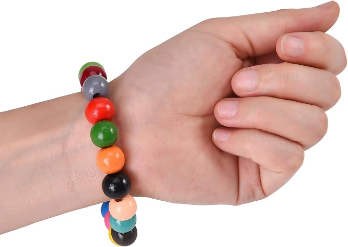 400PCS 12mm 20 Colors Colorful Round Wooden Beads - Image 3