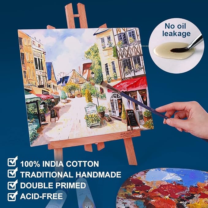 Canvas Panels 8x8 Inch 24-Pack, 10 oz Primed 100% Cotton White Blank Small - Image 3
