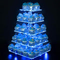 YestBuy 5 Tier Cupcake Stand Acrylic Cupcake Tower Display by YestBuy