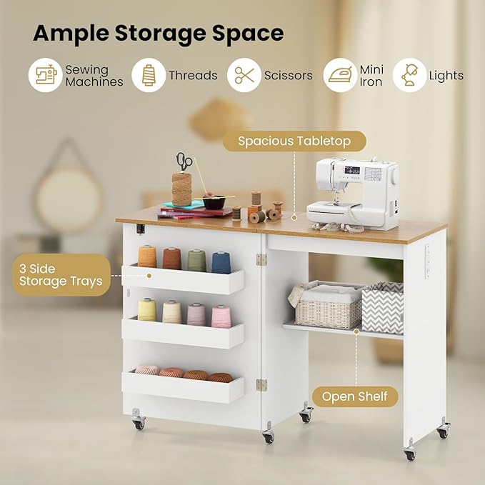 Giantex Folding Sewing Table - Image 5