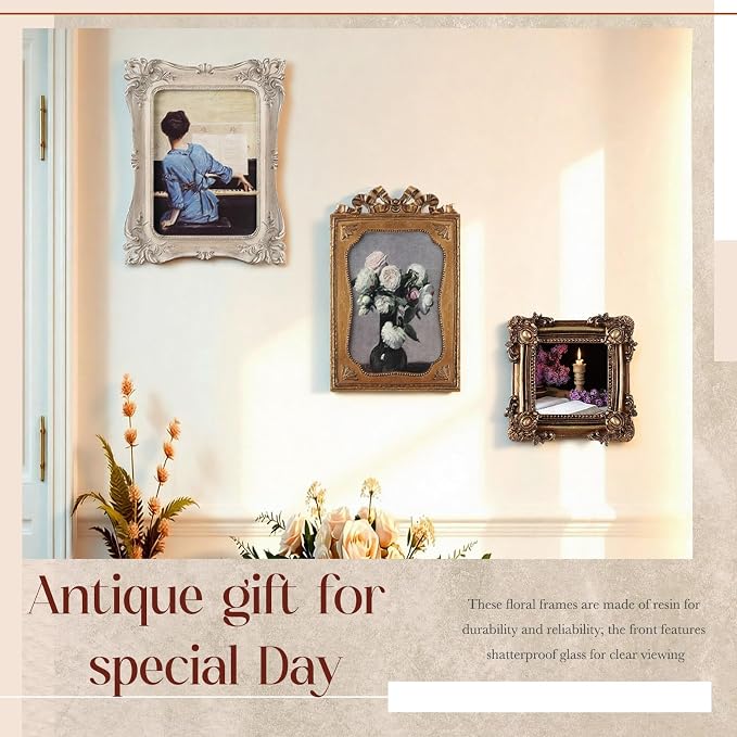 Wonderjune 7 Pcs Vintage Picture Frames Set - Image 6