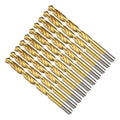 Drill Bit, 11/32" Cutting Diameter (8.731mm), 4241 HSS TiN Coated 118° Cutting Angle Versatile Jobber Bits - (Applications: for Drilling Plastic Wood Soft Thin Metal), 10-Pieces