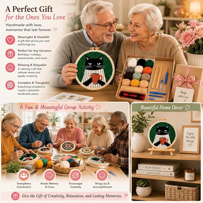 CELCRAFTIQUE Punch Needle Kits for Adults Beginner, Tool - Image 9