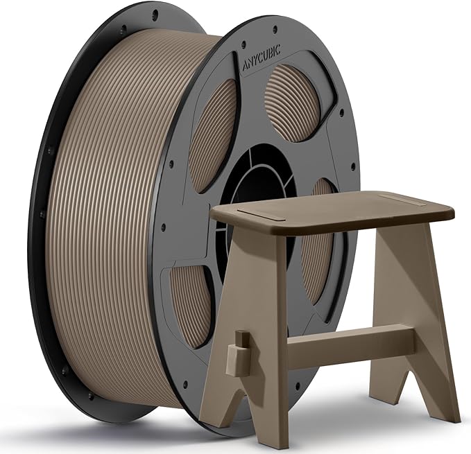ANYCUBIC PETG Filament 1.75mm, 3D Printer Filament, Dimensional Accuracy +/- 0.02mm, Exceptional Toughness, Print with Most FDM 3D Printers, 1KG Reusable Spool, Brown