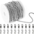 Jishi Steel Ball Chain Bead Dog Tag Chain Beaded Necklace Chains by Jishi