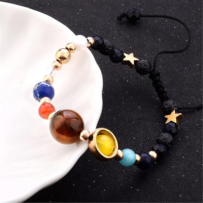 ONLYJUMP Planet Bracelet Solar System Universe Galaxy Bracelet Handmade Natural - Image 7