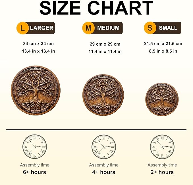 Tree of Time Puzzles Adults Gifts Wooden 270 Pieces 13.4 * 13.4in - Image 4