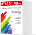 Simetufy 48 Pack 8 x 10 inch Canvas Boards by Simetufy