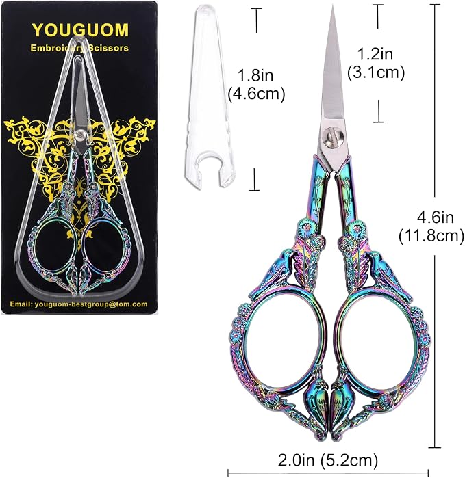 YOUGUOM Sewing Embroidery Scissors – Small Vintage Sharp Detail Shears - Image 6