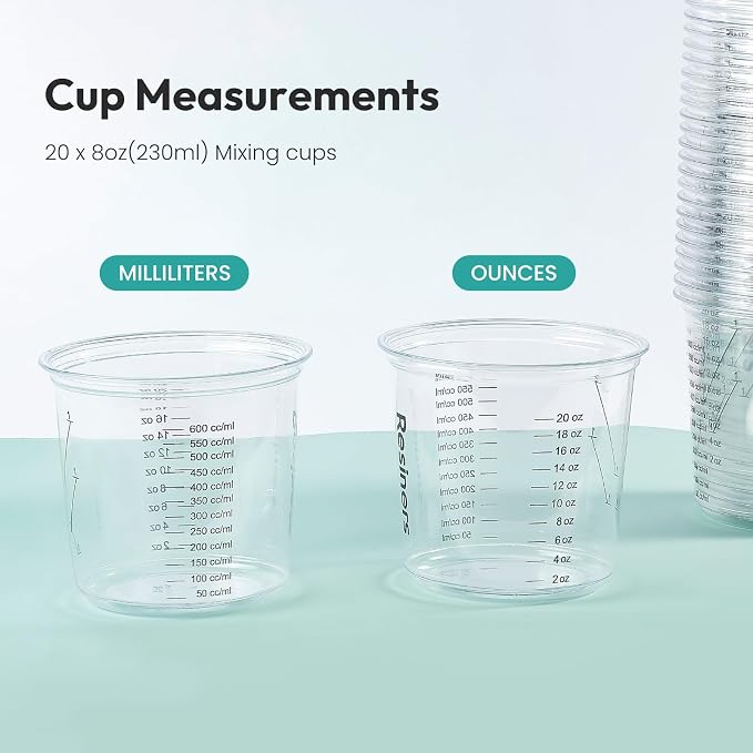 Epoxy Measuring Cups, Resiners 50pcs Resin Mixing Cups - Image 4