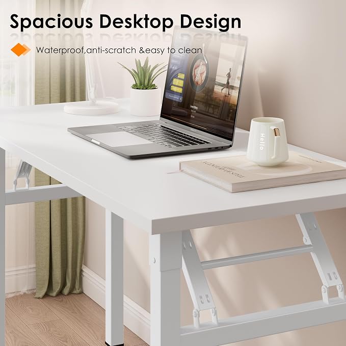 Need Small Folding Computer Desk, 35.8 Inch Writing Table, Sturdy Foldable Desk - Image 7