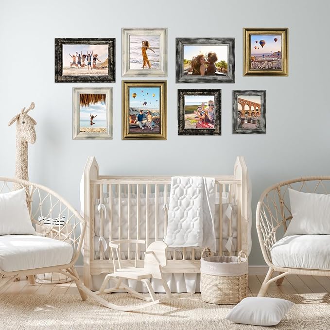 8x10 Picture Frames Set of 4 Rustic Retro Photo Frame- Ornate Finish Photo Frame - Image 5