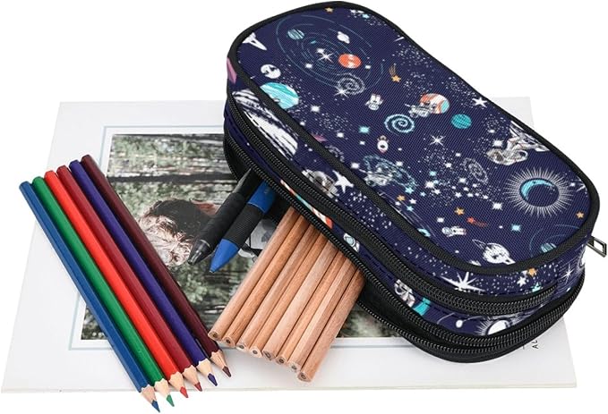 ANANGTEE Space Astronauts Music Pencil Pouch Case - Image 2