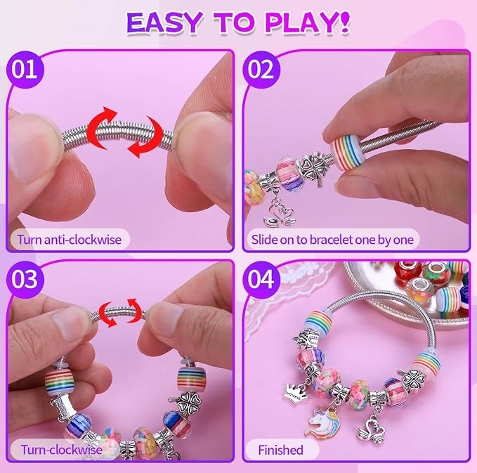 VICTLOV Charm Bracelet Making Kit, DIY Craft - Image 4