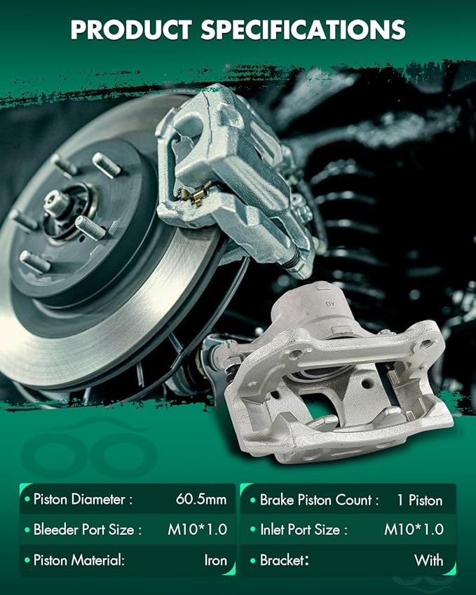 SCITOO Front Left Brake Caliper With Bracket 19B7324 Compatible For Hyundai For Sonata 2015-2019,For Kia For Optima 2016-2020