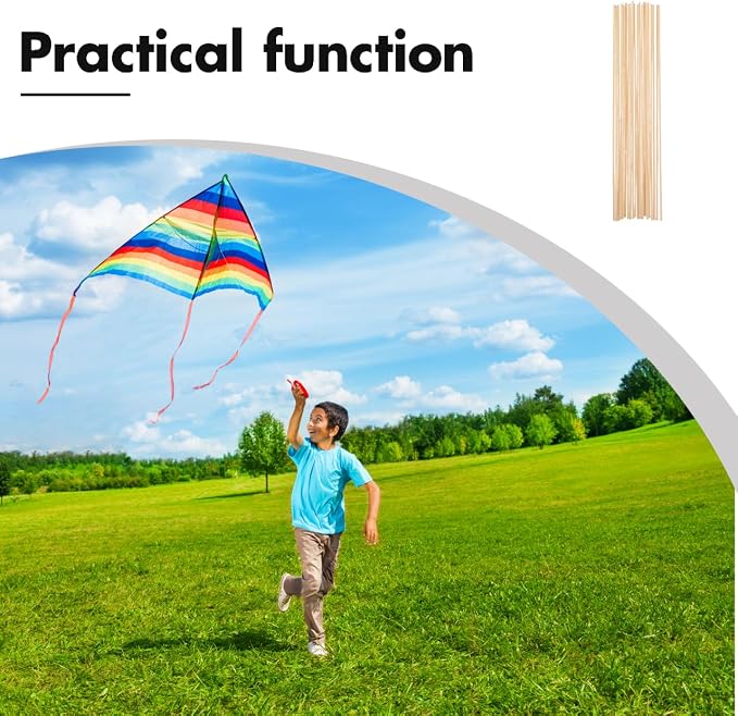 Lightweight Bamboo Kite Support Rods 15.74In Thin Dowels - Image 3