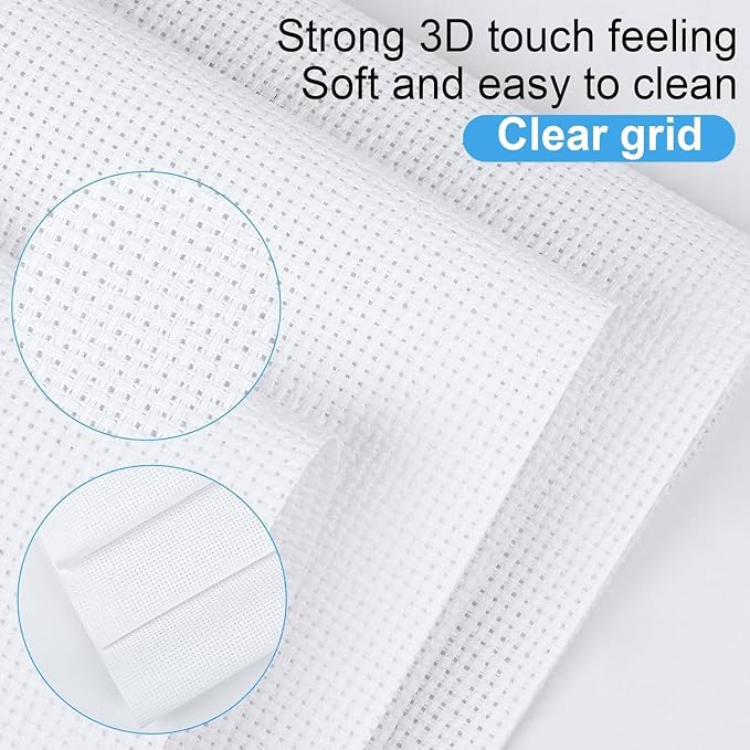 12 PCS Cross Stitch Aida Fabric 14 Count, 7.8 by 7.8 Inch, Classic Reserve - Image 3