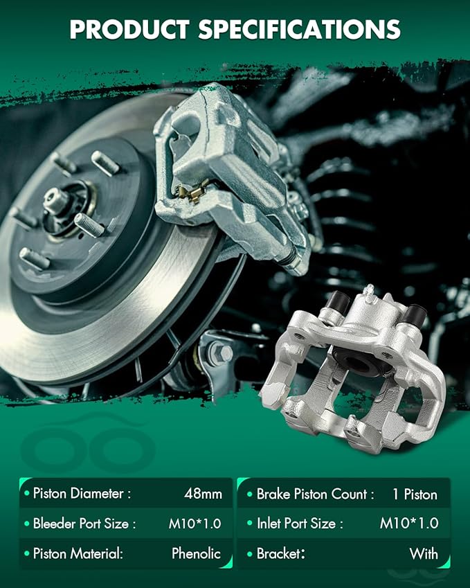 SCITOO 18B5420 18B5421 Rear Left & Right Disc Brake Calipers Assembly w/Bracket For Dodge For Durango 2011-2020,For Jeep For Grand Cherokee 2011-2022