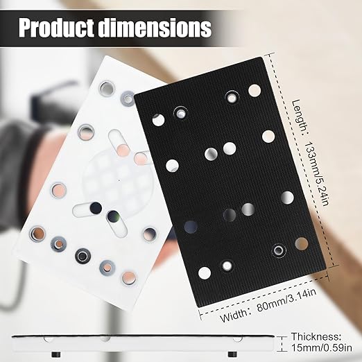 3-Pack 489252 RTS 400 Replacement StickFix Sanding Pad for festool 80mm X 130mm (3 5/32 x 5 1/4 in) Soft 12 Holes Compatible with festool RTS 400 REQ-Plus RS 400 Random Orbit Sanders