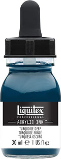 Liquitex Professional Acrylic Ink, 1-oz Jar, Turquoise Deep by Liquitex