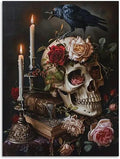 Skull Diamond Art Kits for Adults Beginners 12x16 in, DIY Craft Gift | Skeleton by Kalonyth