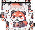 Cute Red Panda Bubbles Pencil Pouch by BOENLE-WELCOMEYOURCOMING