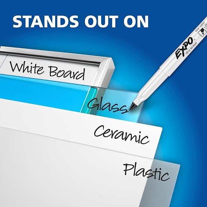 EXPO Dry Erase Markers, Low Odor Ink, Ultra Fine Tip, - Image 5