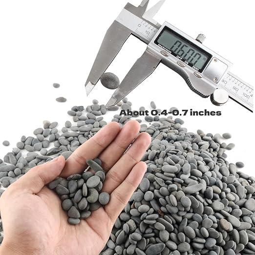 45lb River Rocks Pebbles for Plants & Succulents, Decorative Outdoor - Image 2