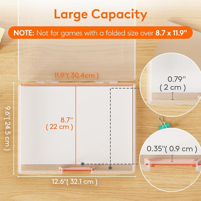 Lifewit 10 Pcs Board Game Storage Boxes, 11.9x8.7'' Paper Container - Image 2