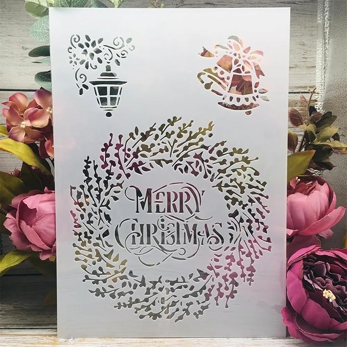 TIAMECH A4 Reusable Merry Christmas Stencil - Image 7