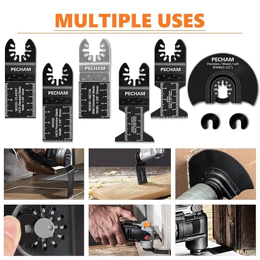 PECHAM 24PCS Universal Wood Metal Oscillating Multitool Quick Release Saw - Image 2