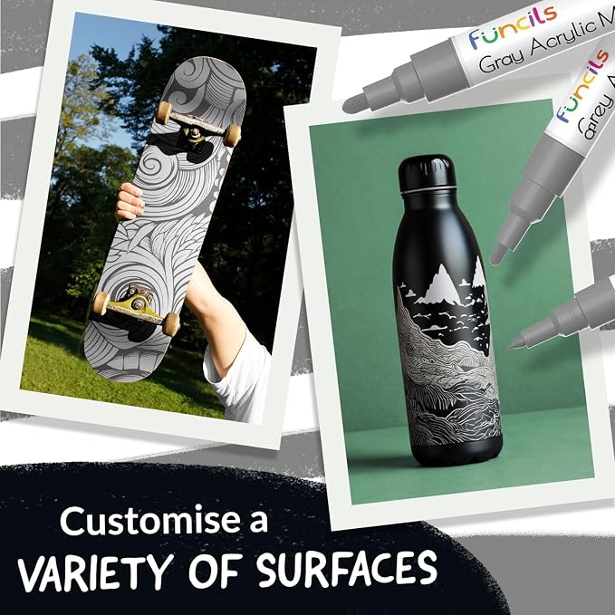 5 Grey Acrylic Paint Pen - Image 5