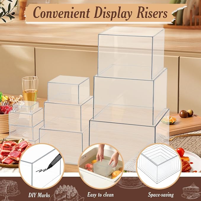 10 PCS Buffet Risers, Large Food Risers - Image 4