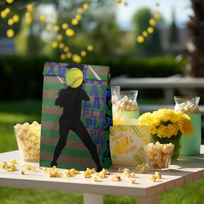 24 Softball Party Favor Bags - Image 6