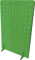 Torched Pegboard Display Stand for Jewelry, Craft Shows, Selling, Vendor Events, Tools, Peg Board Accessories Rack Organizer, Large 9.75" L x 4.3" W x 14" H, Green
