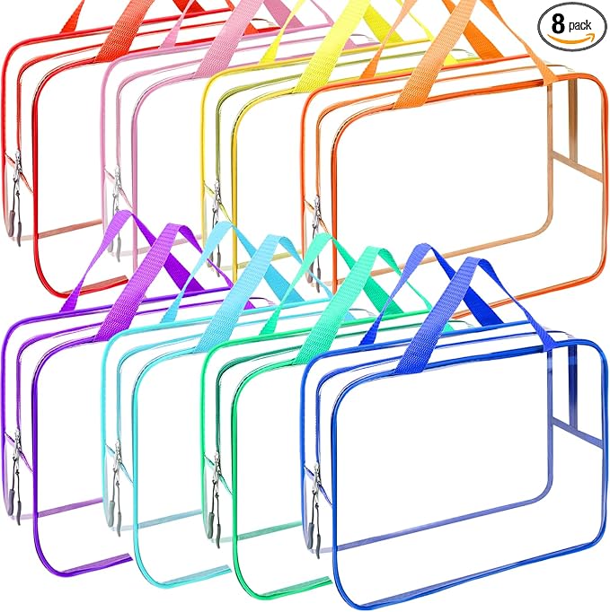 8 Packs XL Toy Storage Bags, Reusable Clear PVC Board Game Storage, Toy Storage by YOPCDJ