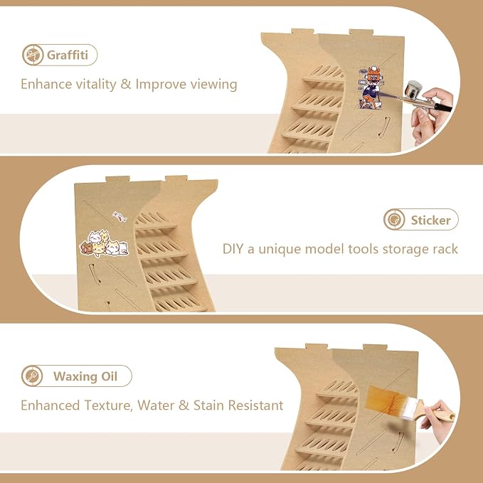 Wooden Model Organizer, Paint Rack - Image 5