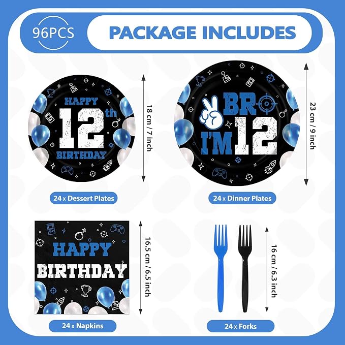 96Pcs 12th Birthday Decorations - Image 2