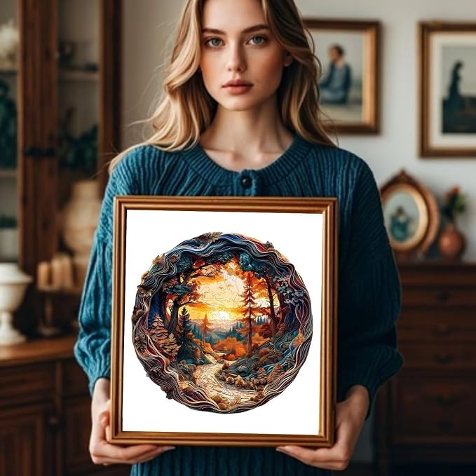 Wooden Puzzles Adults, 3D Winding Road Wooden Puzzles 300 Pieces, Unique Animal - Image 5