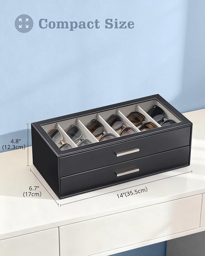 Lolalet Sunglasses Storage Box for Women, Eyewear Eye Glass Organizer - Image 6