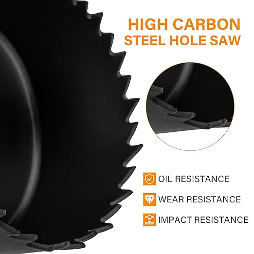 Hole Saw Set with 3/4" to 5"(19mm-127mm) 19PCS Hole Saw Kit for Soft Wood, Plastic, PVC Board, Including Saw Blades, Mandrels, Installation Plate, Drill Bits, Hex Key with Storage Case