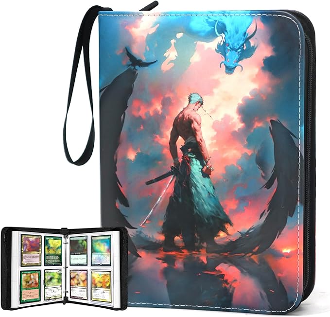 400 Pockets Zoro Card Binder for One Piece Zoro Cards, Portable Waterproof Card by WESTTUNE