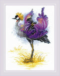 RIOLIS - Crowned Crane 2212, Cross Stitch Kits 7" x9½, Cross Stitch Kits by RIOLIS