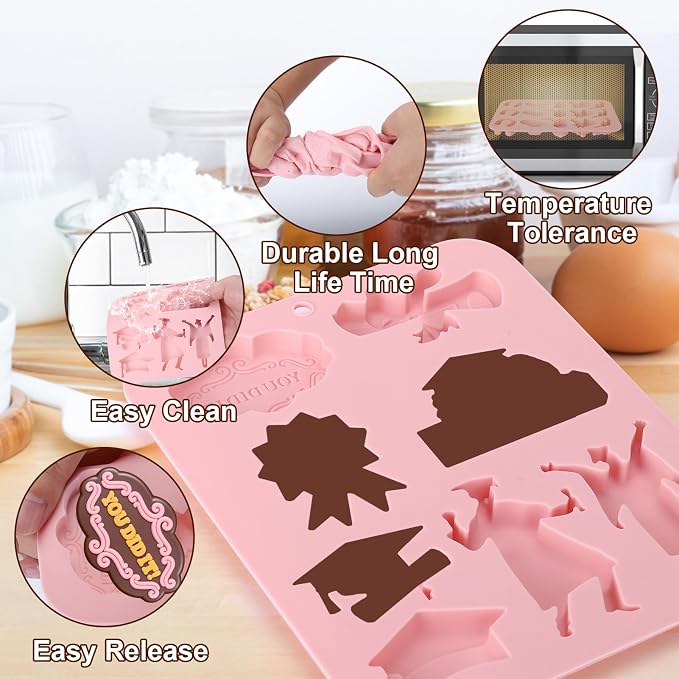 Palksky Graduation Silicone Molds, Grad Chocolate Candy Mold - Image 6