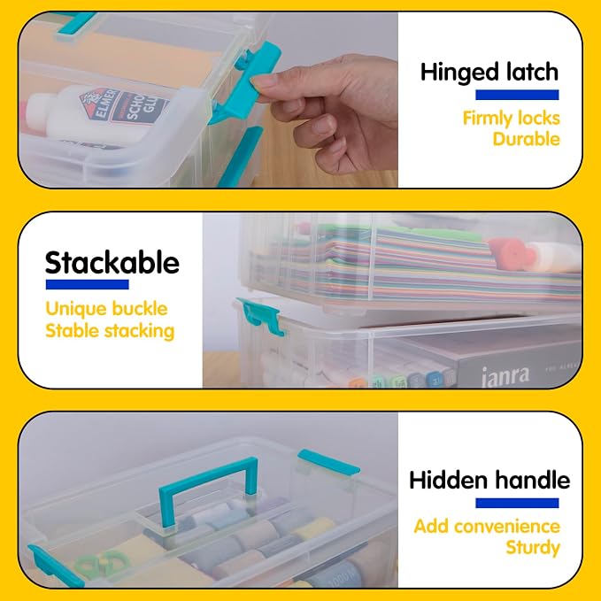 TERGOO 2 Layer Plastic Storage Containers - Image 4