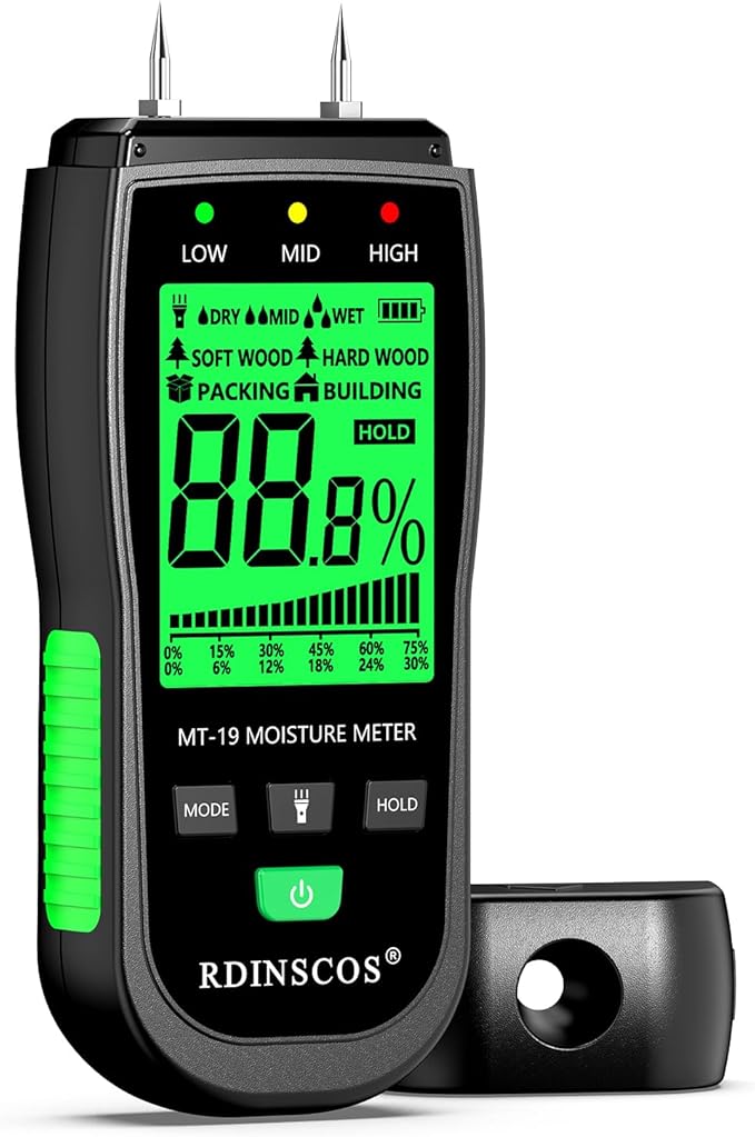 Wood Moisture Meter for Wood, Like Hardwood and Softwood Pin Moisture Tester