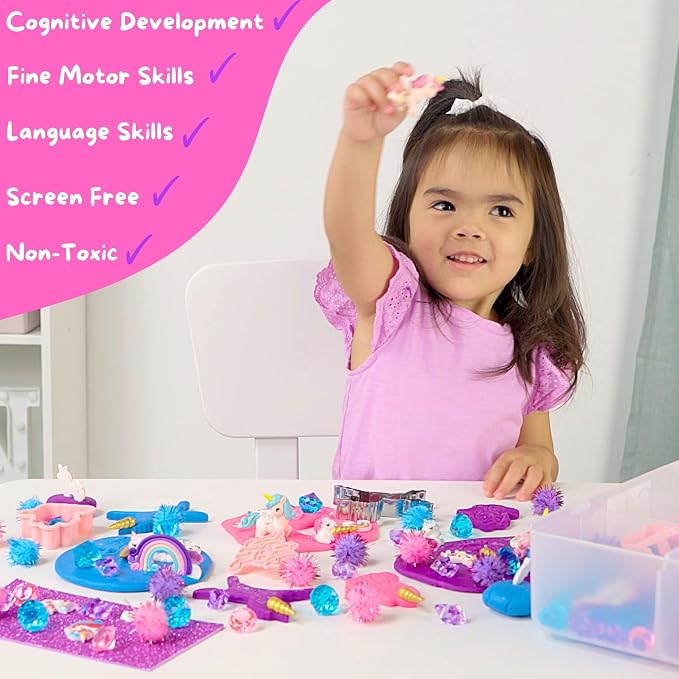 Unicorn Sensory Dough Kit Non-Toxic Dough - Image 4