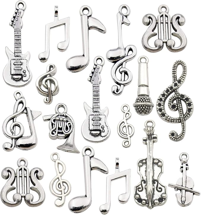 Youdiyla 70pcs Musical Symbol Charms Collection, BULK Music Notes Elements by Youdiyla